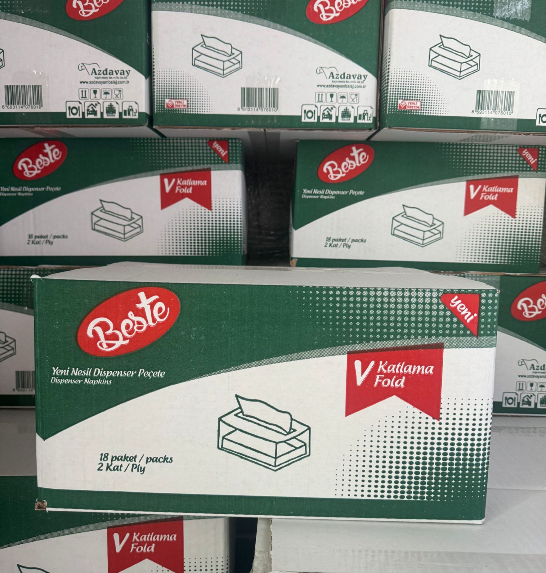 TEKÇEK DİSPENSER PEÇETE 150 YAPRAK X18 PAKET