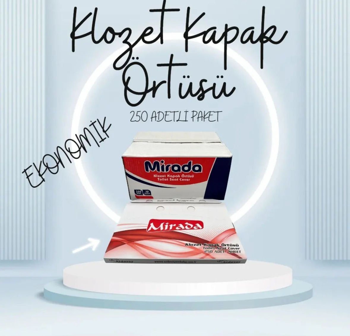 KLOZET KAPAK ÖRTÜSÜ 250 ADET X10 PAKET