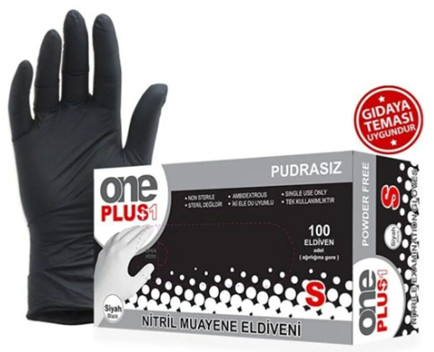 NİTRİL SİYAH ELDİVEN  SMALL 100 ADET