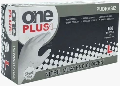 NİTRİL SİYAH ELDİVEN  LARGE 100 ADET
