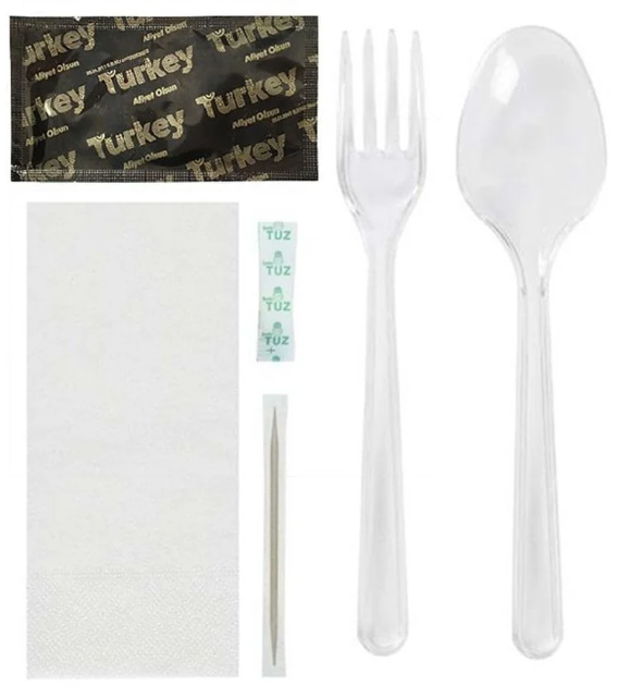İKRAM SETİ 6 LI LÜX ÇATAL-KAŞIK  100 ADET/PAKET