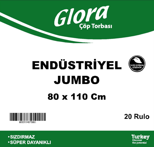 JUMBO BOY ÇÖP TORBASI ENDÜSTRİYEL 400 GR  20 RULO X 10 ADET