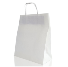 ÇANTA BEYAZ KRAFT 32X40X12 CM BURGU SAP RENKLİ