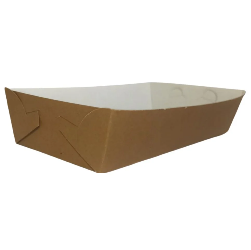 Kutu Kumpir Konik Tabak Kraft Büyük 16,5x8x4 Cm 100 Adetli