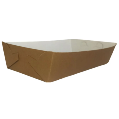 Kutu Kumpir Konik Tabak Kraft Büyük 16,5x8x4 Cm 100 Adetli