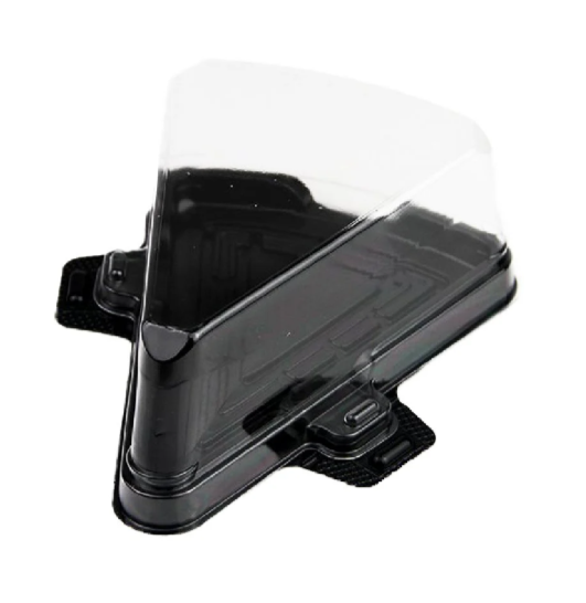 PALSTİK ÜÇGEN PASTA KUTUSU SİYAH  200 ADET