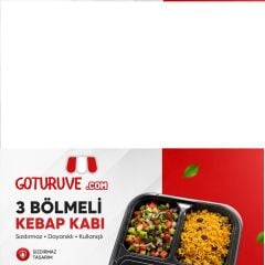 KEBAP KABI&YEMEK KABI 3 BÖLMELİ  75 ADET